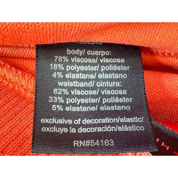 Tommy Hilfiger Womens Sporty Midi Skirt Size M Coral Elastic Waistband & Striped - Picture 4 of 8